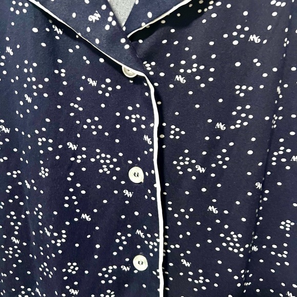 Nine West Blue pajama polka dot Design soft texture small - Picture 4 of 8